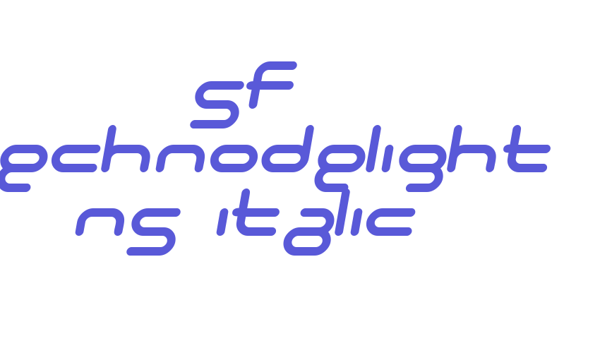 SF Technodelight NS Italic Font