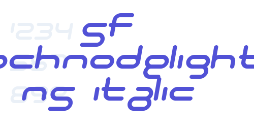 SF Technodelight NS Italic-font-download