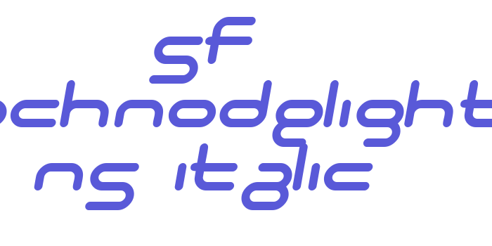 SF Technodelight NS Italic Font