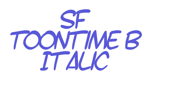 SF Toontime B Italic Font Download