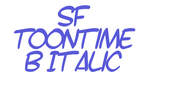 SF Toontime B Italic Font