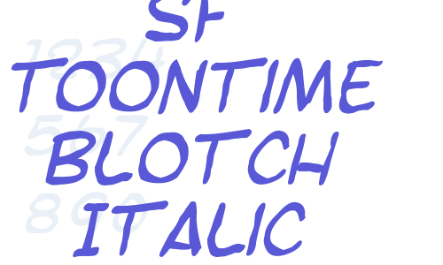 SF Toontime Blotch Italic Font Download