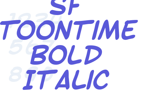 SF Toontime Bold Italic Font Download