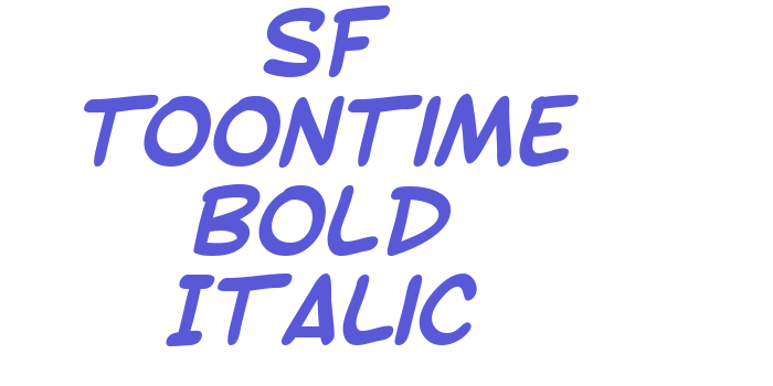 SF Toontime Bold Italic Font Download