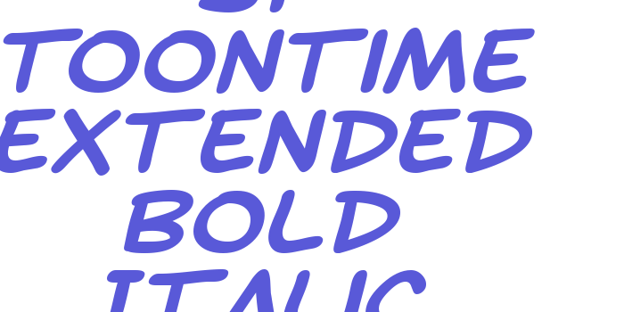 SF Toontime Extended Bold Italic Font