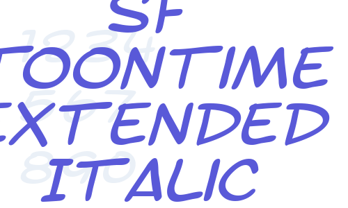 SF Toontime Extended Italic Font Download