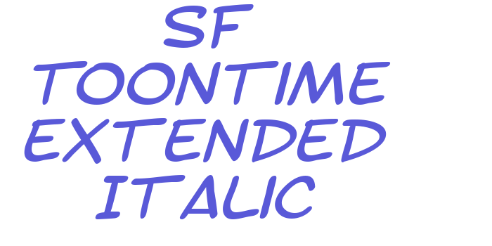 SF Toontime Extended Italic Font Download