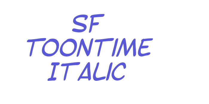 SF Toontime Italic Font Download