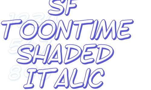 SF Toontime Shaded Italic Font Download