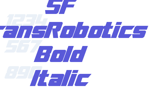 SF TransRobotics Bold Italic Font Download