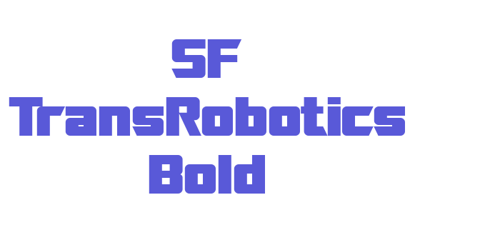 SF TransRobotics Bold Font Download