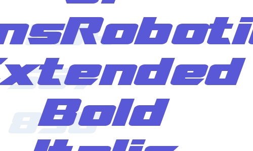 SF TransRobotics Extended Bold Italic Font Download