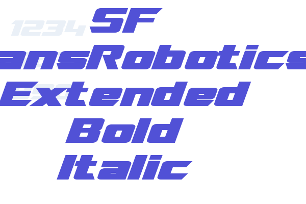 SF TransRobotics Extended Bold Italic