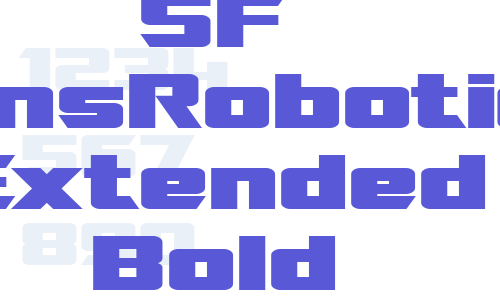 SF TransRobotics Extended Bold Font Download