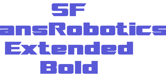 SF TransRobotics Extended Bold Font Download