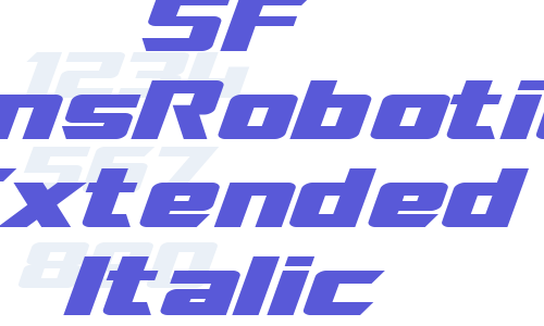 SF TransRobotics Extended Italic Font Download