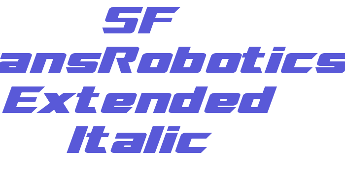 SF TransRobotics Extended Italic Font Download