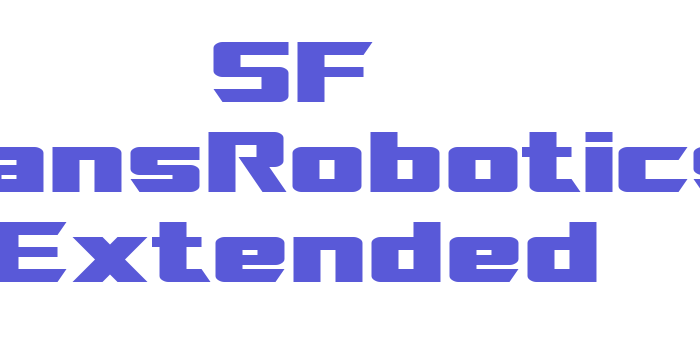 SF TransRobotics Extended Font