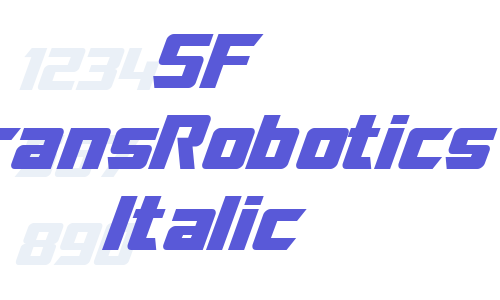 SF TransRobotics Italic Font Download