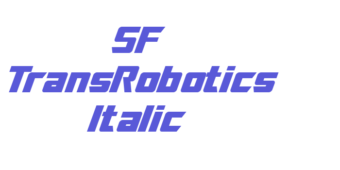 SF TransRobotics Italic Font Download