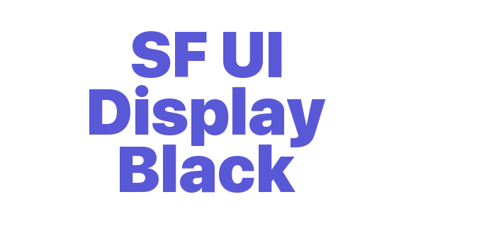 SF UI Display Black Font Download