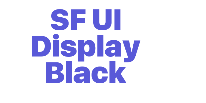 SF UI Display Black Font