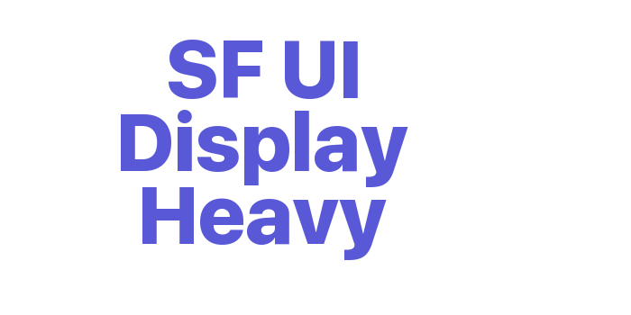 SF UI Display Heavy Font Download