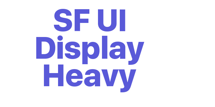 SF UI Display Heavy Font