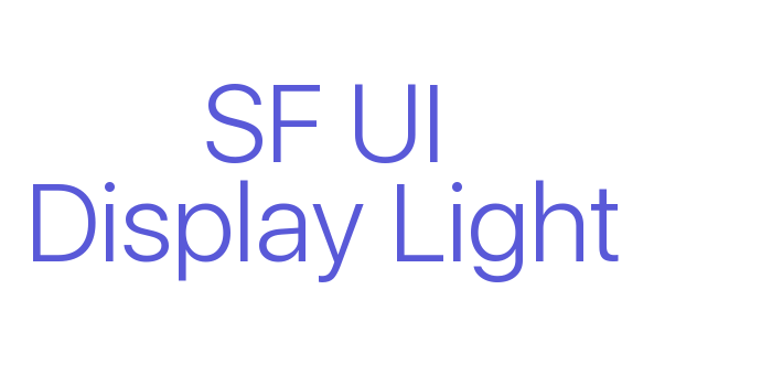 SF UI Display Light Font