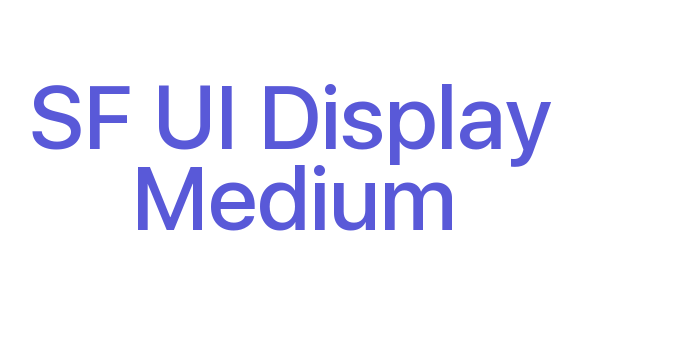 SF UI Display Medium Font Download