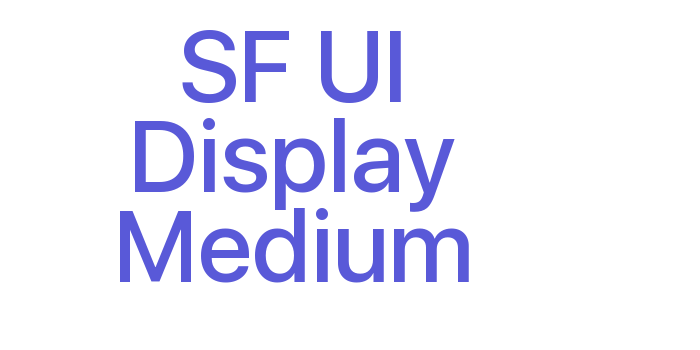 SF UI Display Medium Font