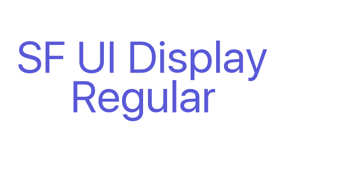 SF UI Display Regular Font Download