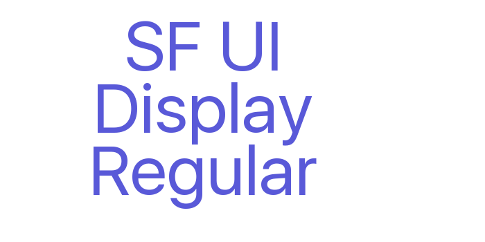 SF UI Display Regular Font