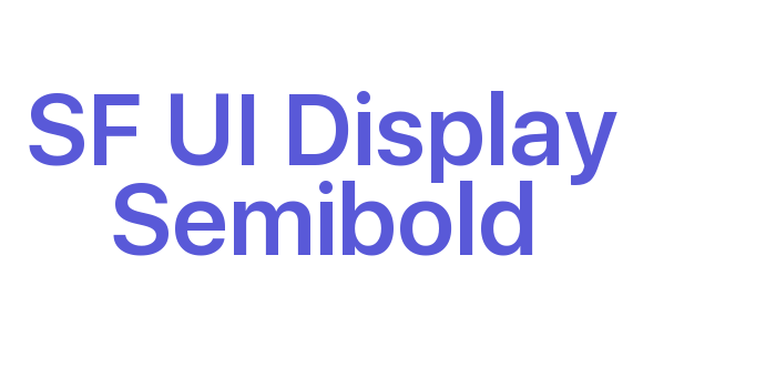 SF UI Display Semibold Font Download