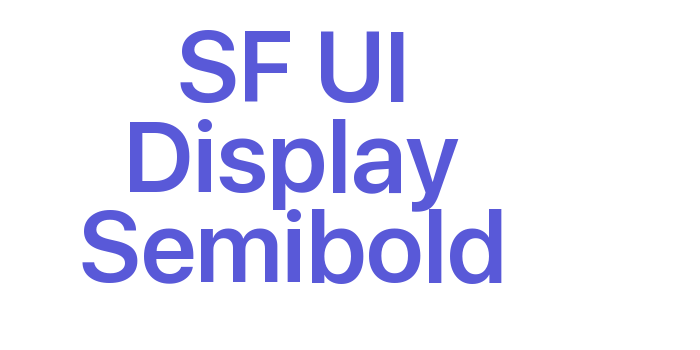 SF UI Display Semibold Font