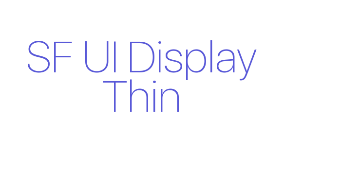 SF UI Display Thin Font Download