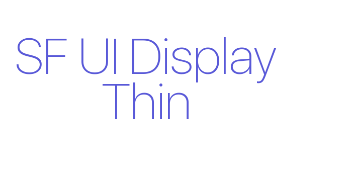 SF UI Display Thin Font