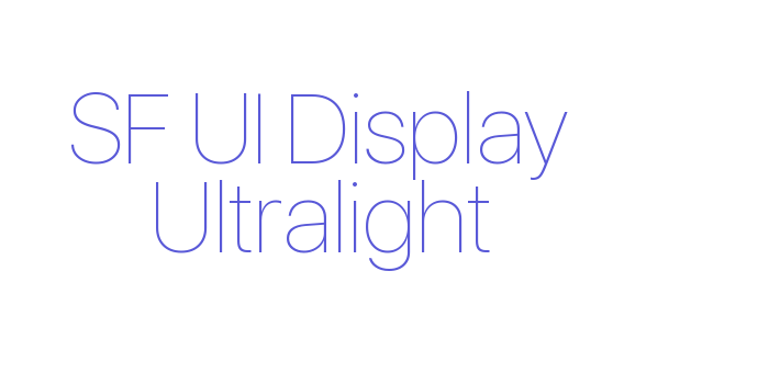 SF UI Display Ultralight Font Download