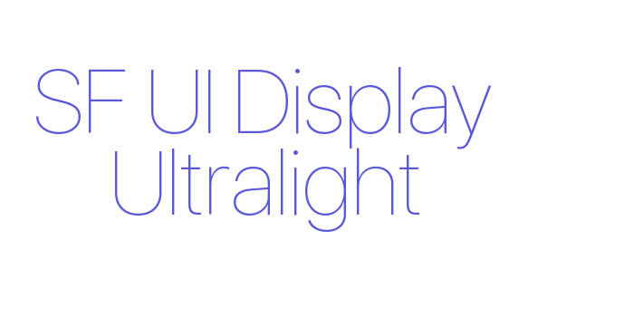 SF UI Display Ultralight Font