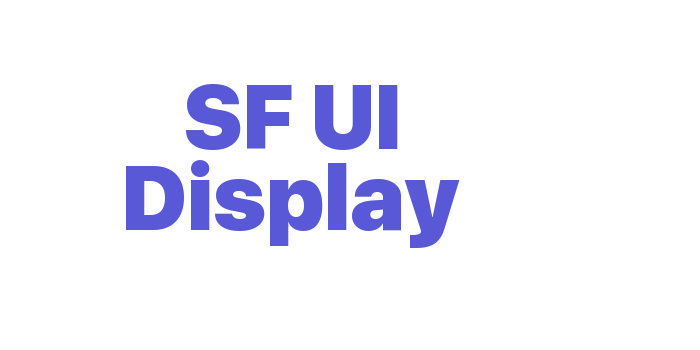 SF UI Display Font Download