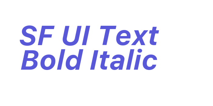 SF UI Text Bold Italic Font Download