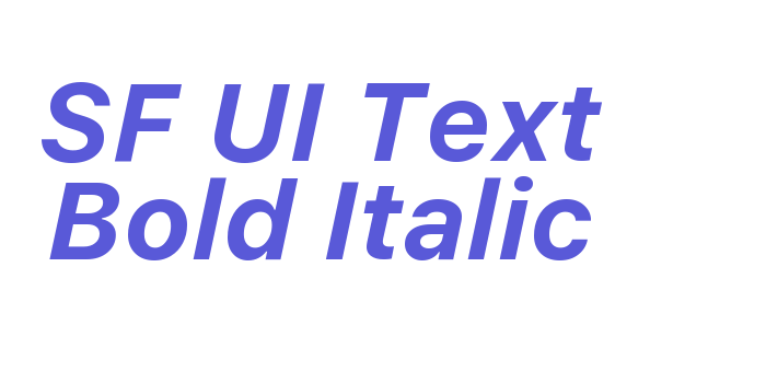 SF UI Text Bold Italic Font