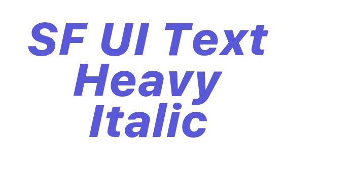 SF UI Text Heavy Italic Font Download