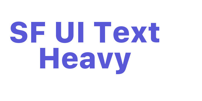 SF UI Text Heavy Font