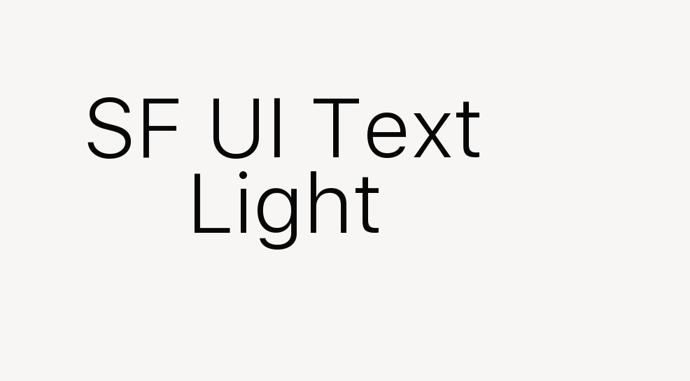 SF UI Text Light font download