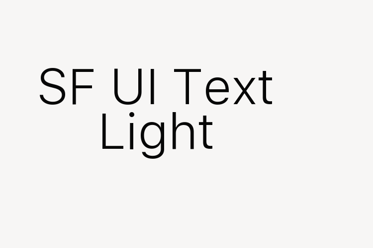 SF UI Text Light font download