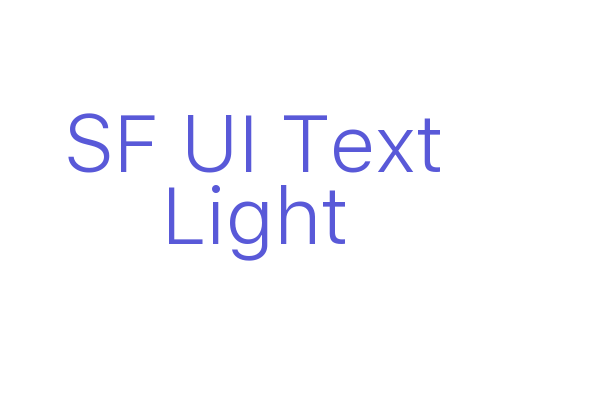 SF UI Text Light Font