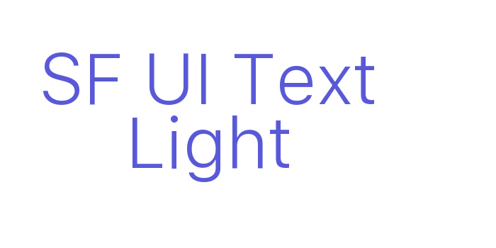 SF UI Text Light Font