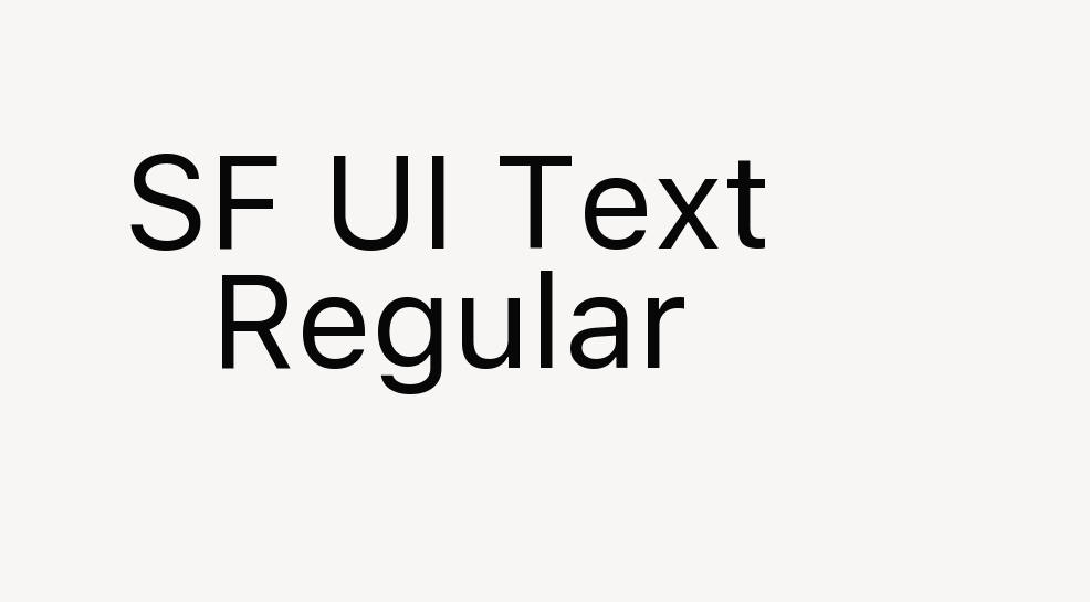 SF UI Text Regular font download