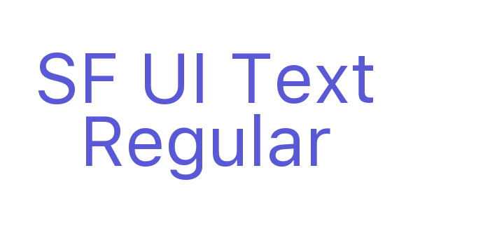 SF UI Text Regular Font